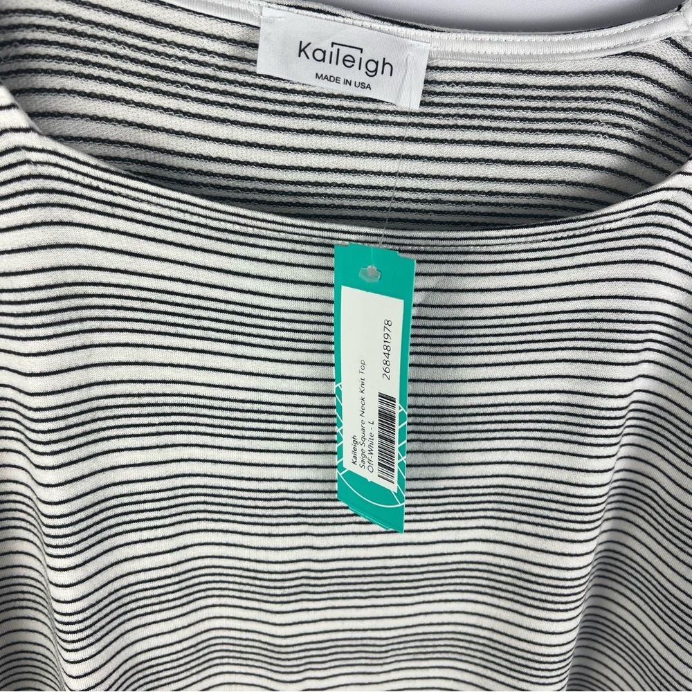 NWT Kaileigh Square Neck Knit Top Size Large - Picture 3 of 4